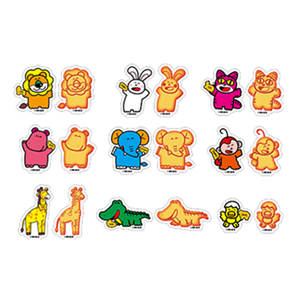 どうぶつさんステッカー2枚セット<ランダム全9種>